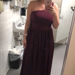 Vera Wang one shoulder bridesmaids dress